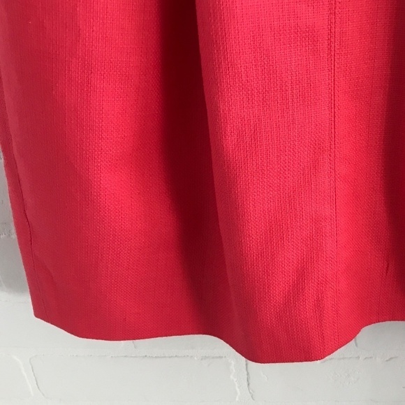 J. Crew Mini dress Preppy Coral Pink/red Fit & Flare Cotton Minimalist Sz 00 - Picture 6 of 11